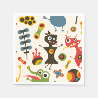 Guardanapo De Papel Monstros Felizes