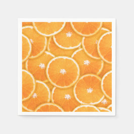 Guardanapo De Papel Montagem Digital com Fatia Laranja