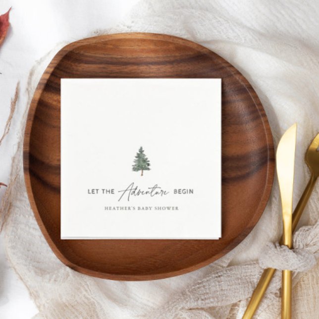 Guardanapo De Papel Montanha Que A Aventura Comece O Chá de fraldas (Criador carregado)