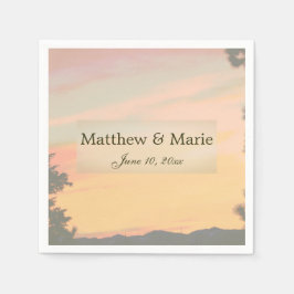 Guardanapo De Papel Montanha Sunset Wedding
