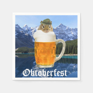 Guardanapo De Papel Montanhas bonitos de Oktoberfest do Chipmunk