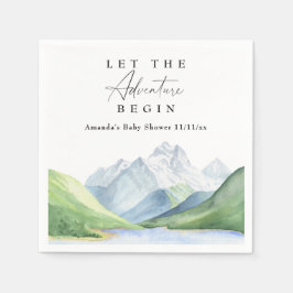 Guardanapo De Papel Montanhas de aquarela - Que comece a aventura