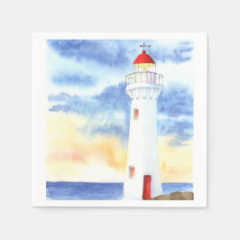 Guardanapo De Papel Montanhas do farol náutico