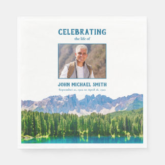 Guardanapo De Papel Montanhas Ordem Funerária Memorial de Foto de Serv