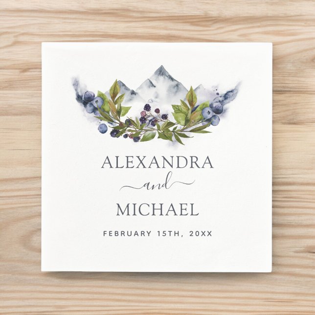 Guardanapo De Papel Montanhas Russas Floresta de Aquarela Moderna (Criador carregado)