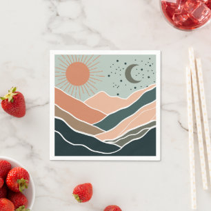 Guardanapo De Papel Montanhas Sun e Moon