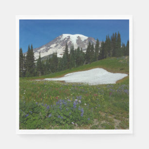 Guardanapo De Papel Monte Rainier, Flores Silvestres e Neve