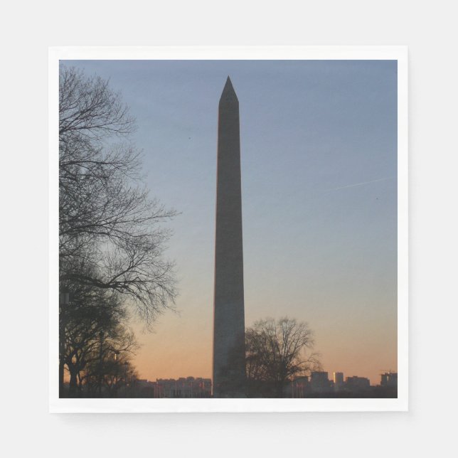 Guardanapo De Papel Monumento a Washington no Sunset (Frente)