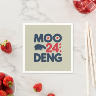 Guardanapo De Papel Moo Deng 2024 Moo Deng Moo Deng Bebe Hipopótamo Fo