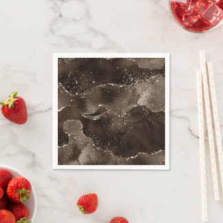 Guardanapo De Papel Moody Agate | Café Ouro Castanho de Bronze