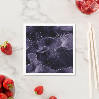 Guardanapo De Papel Moody Agate | Midnight Indigo Profundo Glam