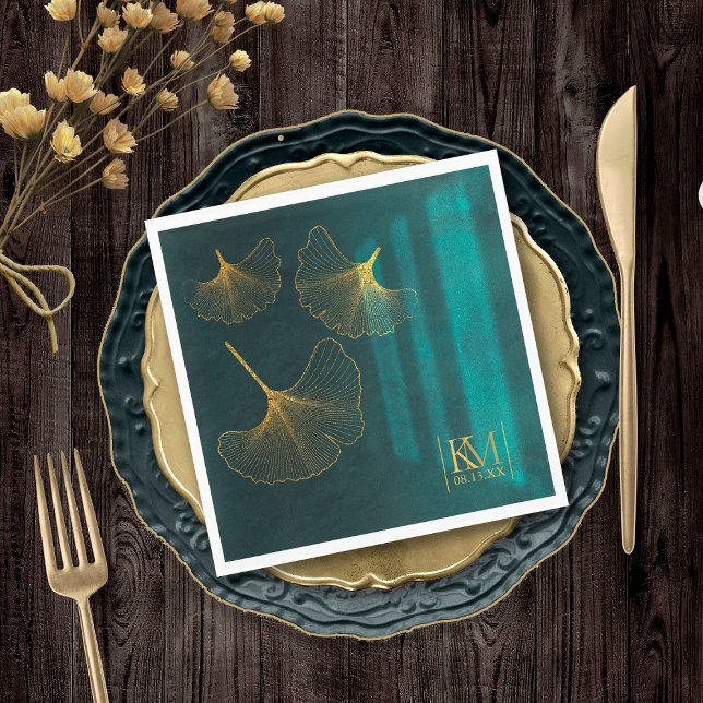 Guardanapo De Papel Moonlight Romance Wedding Emerald Green ID881 (Criador carregado)