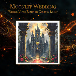 Guardanapo De Papel Moonlit Aisle of Eternal Vows –Gothic Wedding Gate
