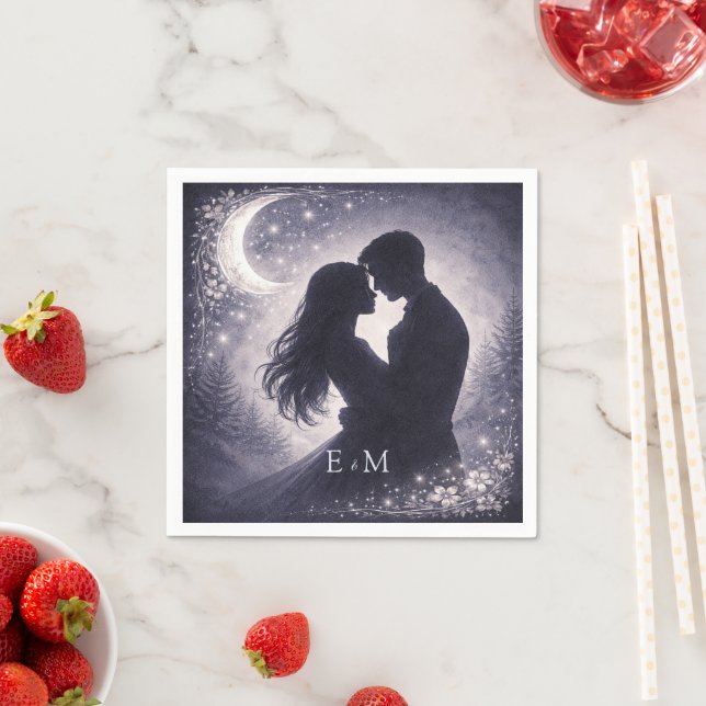 Guardanapo De Papel Moonlit Grove Celestial Woodland Wedding (Insitu)