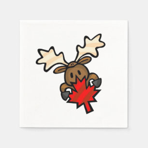 Guardanapo De Papel Moose Canadiana de Cartoon Bonito