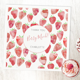 Guardanapo De Papel Morangango Agradecimento Personalizado
