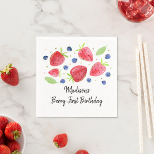 Guardanapo De Papel Morango Aroma Aroma Berry Aniversário Doce