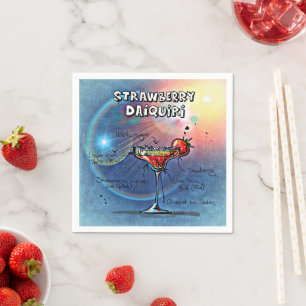 Guardanapo De Papel Morango Daiquiri ( nº 10 de 12 sortidos de receit