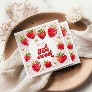 Guardanapo De Papel Morango Dois segundo aniversário Doce