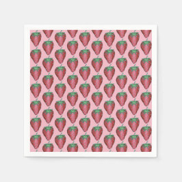 Guardanapo De Papel Morango Morango Morango, Cor-de-rosa, Fruta