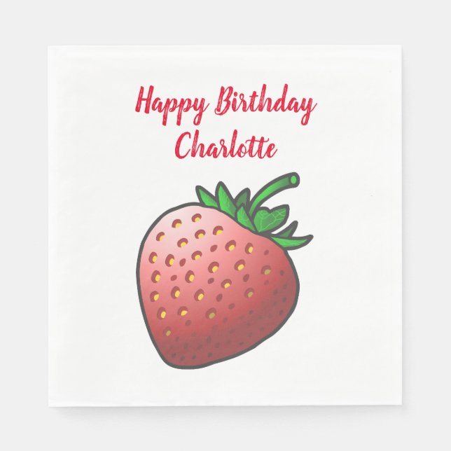 Guardanapo De Papel Morango Vermelho (Frente)