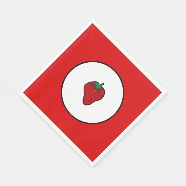 Guardanapo De Papel Morango Vermelho (Quina)