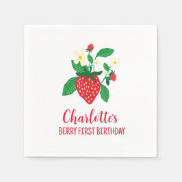Guardanapo De Papel Morango Whimsical com Detalhes Florais