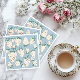 Guardanapo De Papel Morangos Brancos Pineberry PERSONALIZADO Chá de No