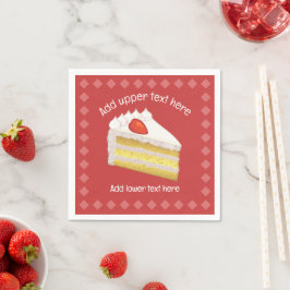 Guardanapo De Papel Morangos & Creme Layer Cake - evento próprio / nom