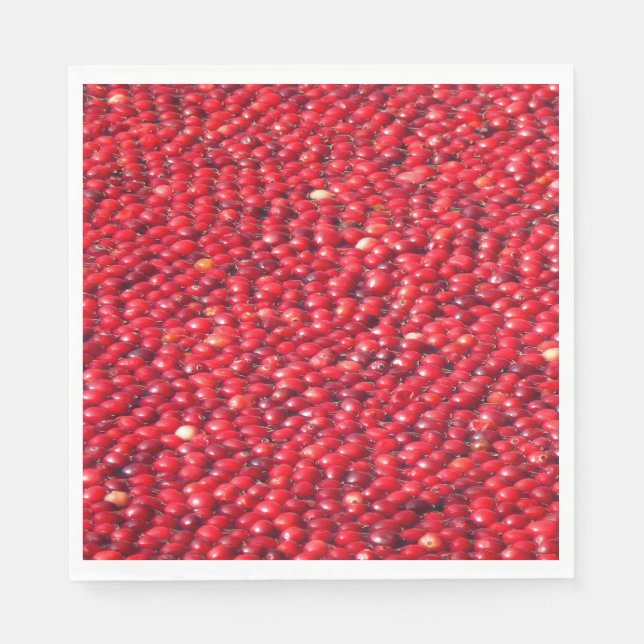 Guardanapo De Papel Morangos Vermelho Festivo (Frente)