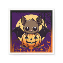 Morcego bonitinho do Halloween Napkin