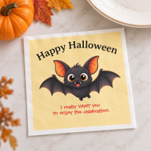 Morcego engraçado do Halloween personalizado