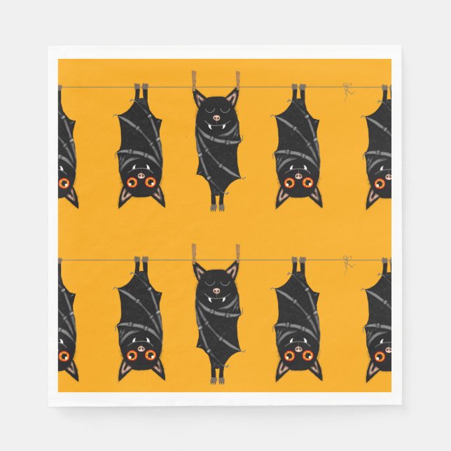 Guardanapo De Papel morcegos-cama (Frente)