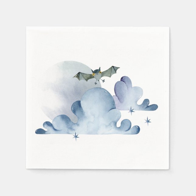 Guardanapo De Papel Morcegos e nuvens (Frente)