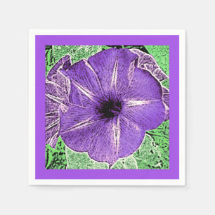 Guardanapo De Papel Morning Glory Block Impressão - violeta mole