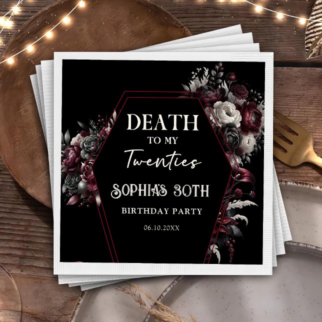 Guardanapo De Papel Morte Aos Meus Vinte Anos aniversário de 30 anos F (Criador carregado)
