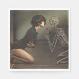 Guardanapo De Papel Morte e jovem mulher