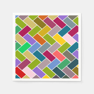Guardanapo De Papel Mosaico Colorido de Padrão Cortado