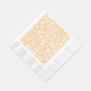 Guardanapo De Papel Mosaico Folha Aleatória Pale Laranja