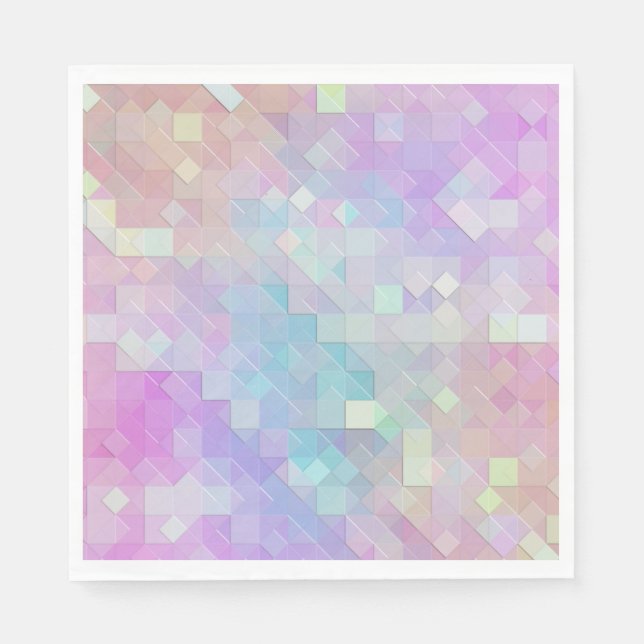 Guardanapo De Papel mosaico holo sparkle: (Frente)