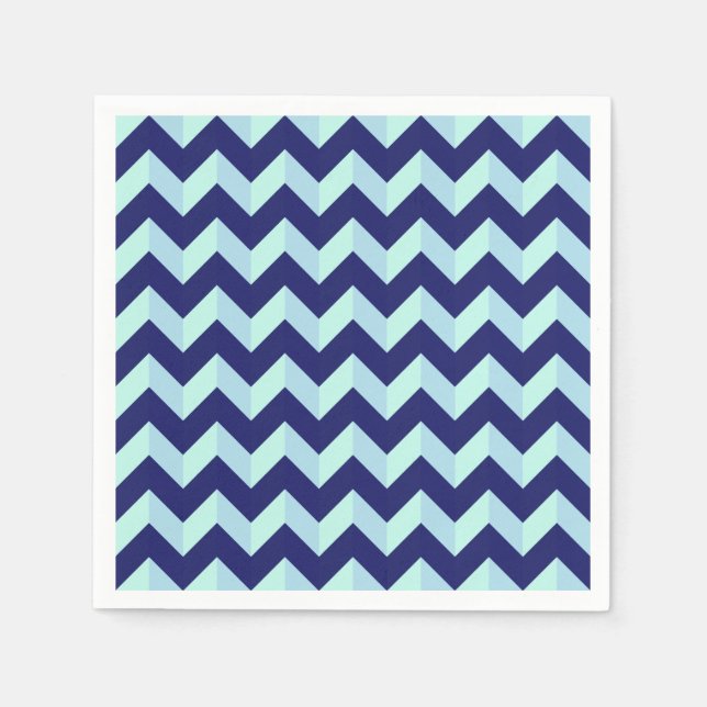 Guardanapo De Papel Motif Chevron Bleu (Frente)