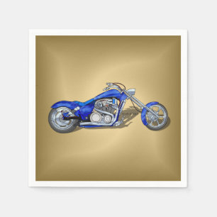 Guardanapo De Papel Motocicleta 1 - Azul