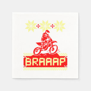 Guardanapo De Papel Motocross Biker, Motocross de Natal Feio