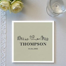 Guardanapo De Papel Mr and Mrs Elegant Simple | Cement Grey