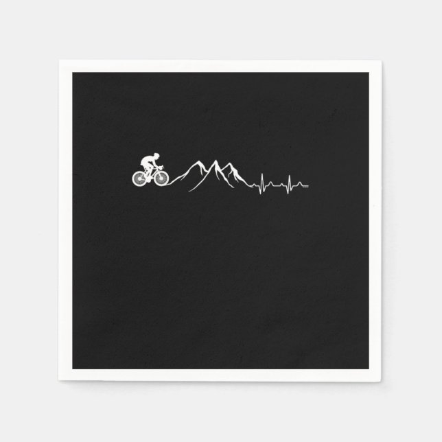 Guardanapo De Papel MTB Mountain Bike Bicycle Biker Gift Cyclist Heart (Frente)