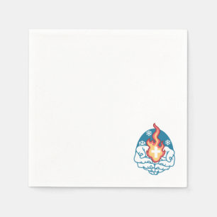 Guardanapo De Papel Mudança a frio, fogo de fé - cristão motivacional
