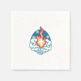 Guardanapo De Papel Mudança a frio, fogo de fé - cristão motivacional