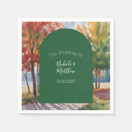 Guardanapo De Papel Mudança de queda do casamento de folhas