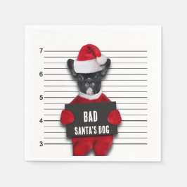 Guardanapo De Papel Mugshot Bad Papai noel Engraçado Natal