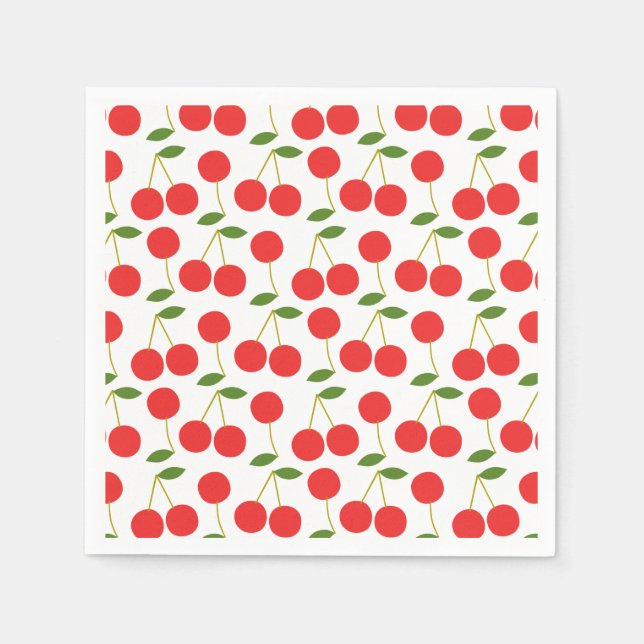 Guardanapo De Papel Muito Red Cherry Paper Napkin (Frente)